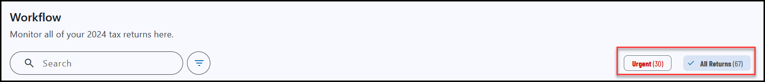 Urgent or All Returns 