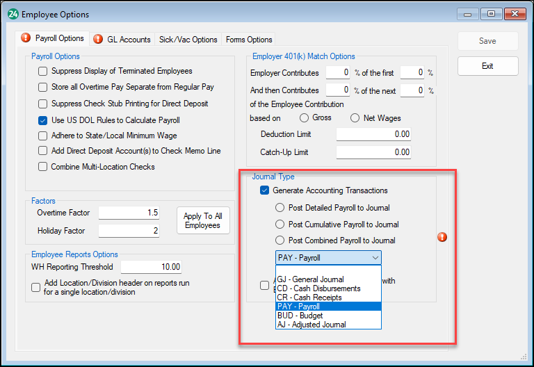 Drake Accounting - Automatically Post Payroll Transactions to Journal
