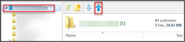 Image showing the upload icon in the File Manager.