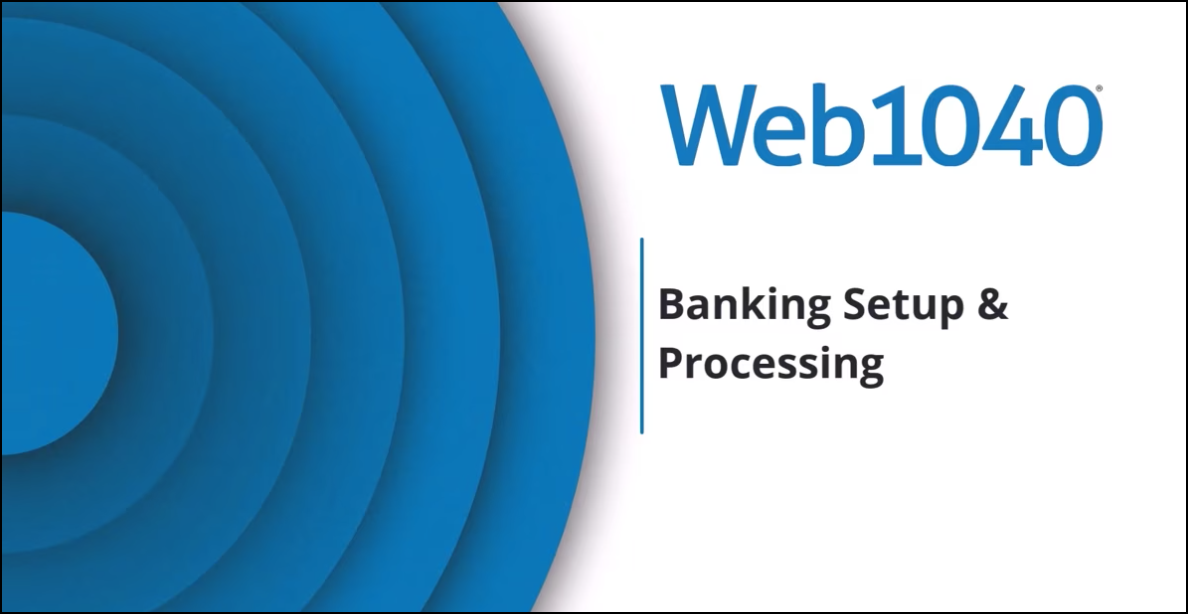 banking setup and processing