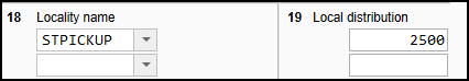 Image of the "Locality name" field on screen 1099. Image of the "Locality name" field on screen 1099.