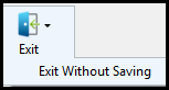 Image of the Exit drop list in data entry