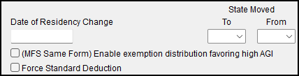 Image of Residency change information on MT screen 1
