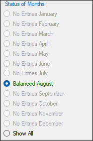 Image showing the status of months.