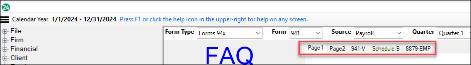 form page tabs