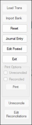 Bank reconciliation oprtions