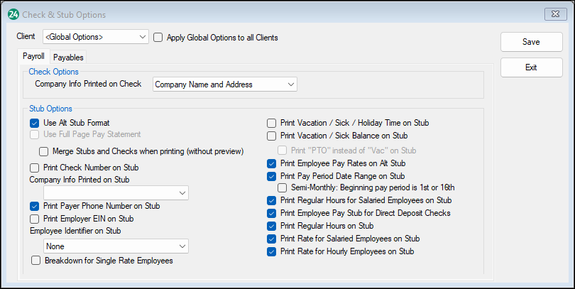 NY Wage theft prevention check stub options
