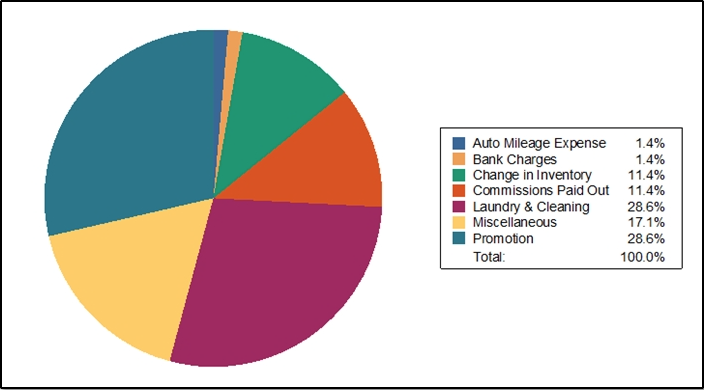 Expense report pie chart Expense report pie chart