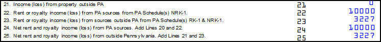 Image of PA Schedule E.