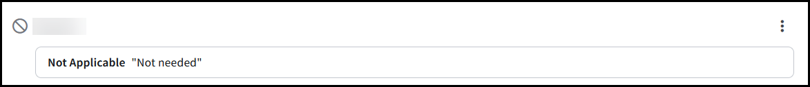 Not applicable indicator