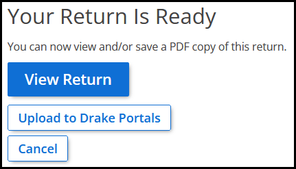 View Return or Upload to Drake Portals View Return or Upload to Drake Portals