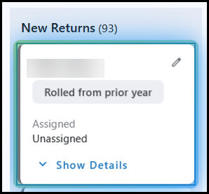 Client showing highlighted in Drake Workflow 