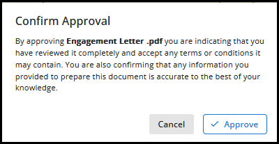 Confirm approval