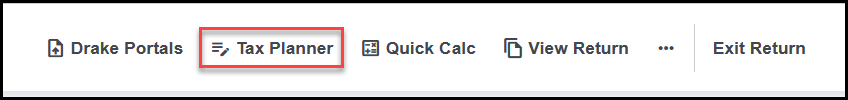 Tools > Tax Planner