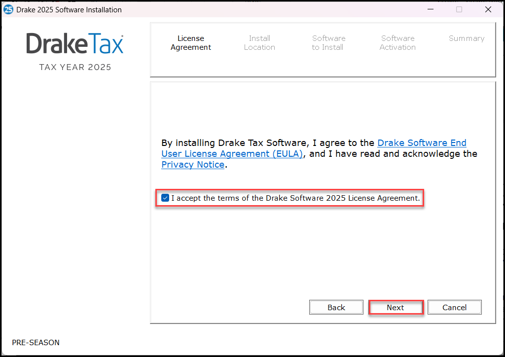 License agreement. License agreement.