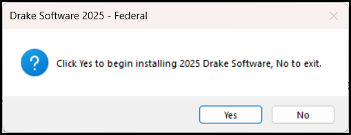Click yes to begin installing. Click yes to begin installing.