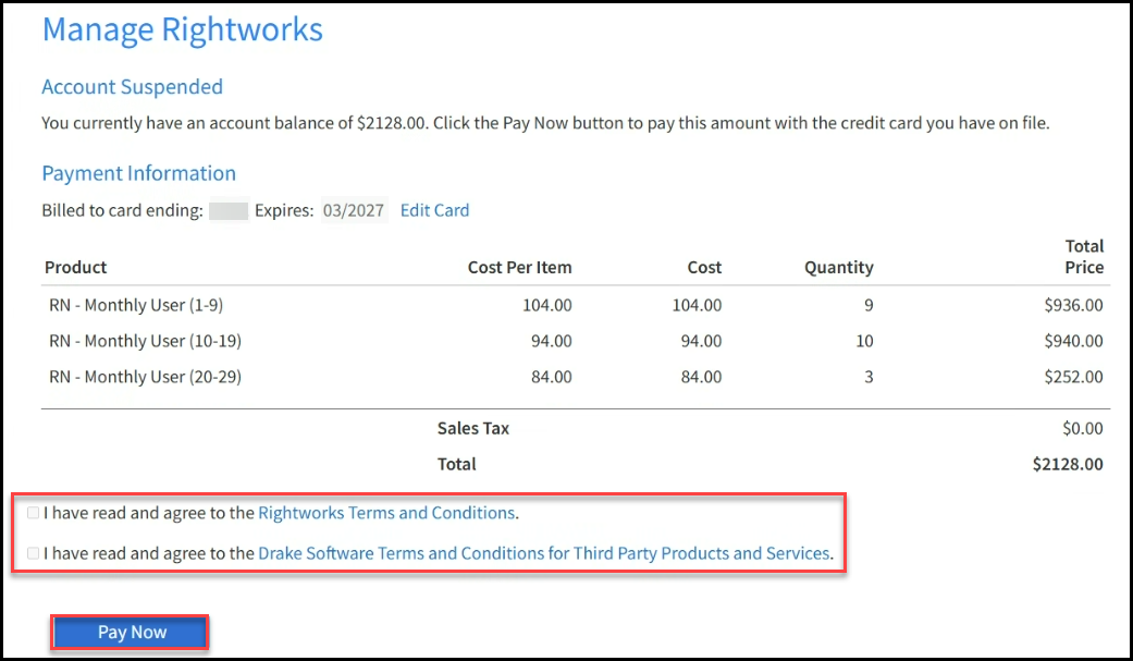 Click Pay Now