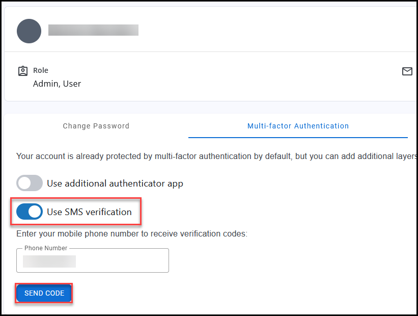 Use SMS verification